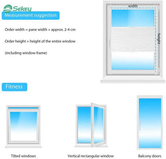 Sekey Plissee ohne Bohren, Weiß