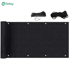 Sekey Balkonscherm, ondoorzichtig, windbescherming, 100% privacy, met ingestanste ringen, nylon kabelbinders en koord, 90 x 600 cm, antraciet Sekey Balkonscherm, ondoorzichtig, windbescherming, 100% privacy, met ingestanste ringen, nylon kabelbinders en koord, 90 x 600 cm, antraciet