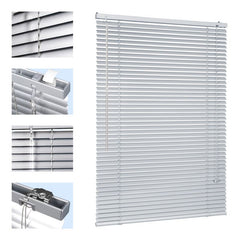 Sekey aluminium blinds without drilling, 25mm aluminium slats, silver