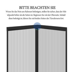 Sekey scratch-resistant magnet fly screen door made of polyester, black