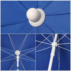 Sekey ∅ 160 cm Strandschirm mit Schutzhülle, Sonnenschutz UV25+ Sekey