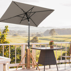 Sekey 200 x 125 cm Balkonschirm Rechteckig mit Balkongeländer, Sonnenschutz UV50+ Sekey