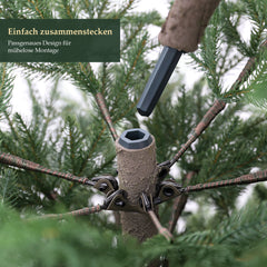 SALCAR Premium Artificial Christmas Tree made of 100% PE injection molding – Realistic spruce tree with lifelike trunk, stable wooden stand and storage bag – 180 cm / 210 cm