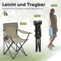 Sunula faltbarer Campingstuhl, ultraleicht, 1,65 kg, mit Getränkehalter, Tragetasche, kompakt klappbar, ideal für Camping, Garten und Ausflüge