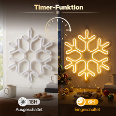 Salcar 40 cm LED snowflake neon light