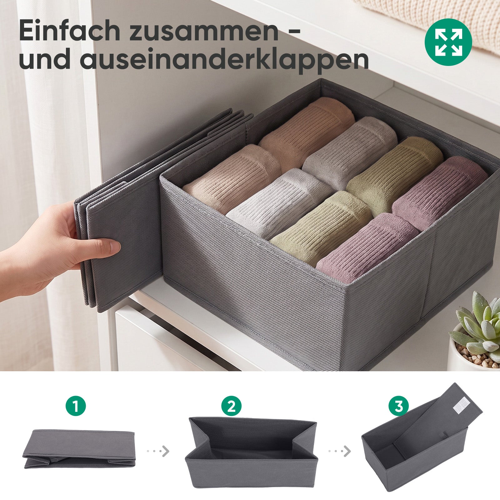 Sekey Schubladen-Organizer 12er Set – Faltbare Kleiderschrank Organize – sekeymall