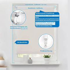 Sekey Verdunkelungsrollo, doppelseitig gleichfarbig und ohne Bohren, Taupe Sekey