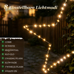 Salcar 3/6 piece set LED solar garden lights with star