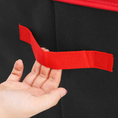 Salcar Schwarze Aufbewahrungsbox für 128 Weihnachtskugeln – Faltbare Christbaumkugel-Box 64,8×32,3×34,2 cm mit 128 Fächern, Tragegriffen & Doppelreißverschluss