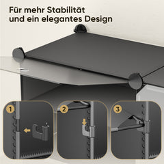 Sekey Shoe Cabinet Black – Modular plug-in system, stable &amp; space-saving, ideal for hallway &amp; wardrobe