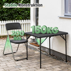 Sekey 5-piece garden furniture set, 4 chairs with folding table