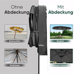 Sekey 160 x 50/62 cm protective cover for double parasol, made of polyester fabric