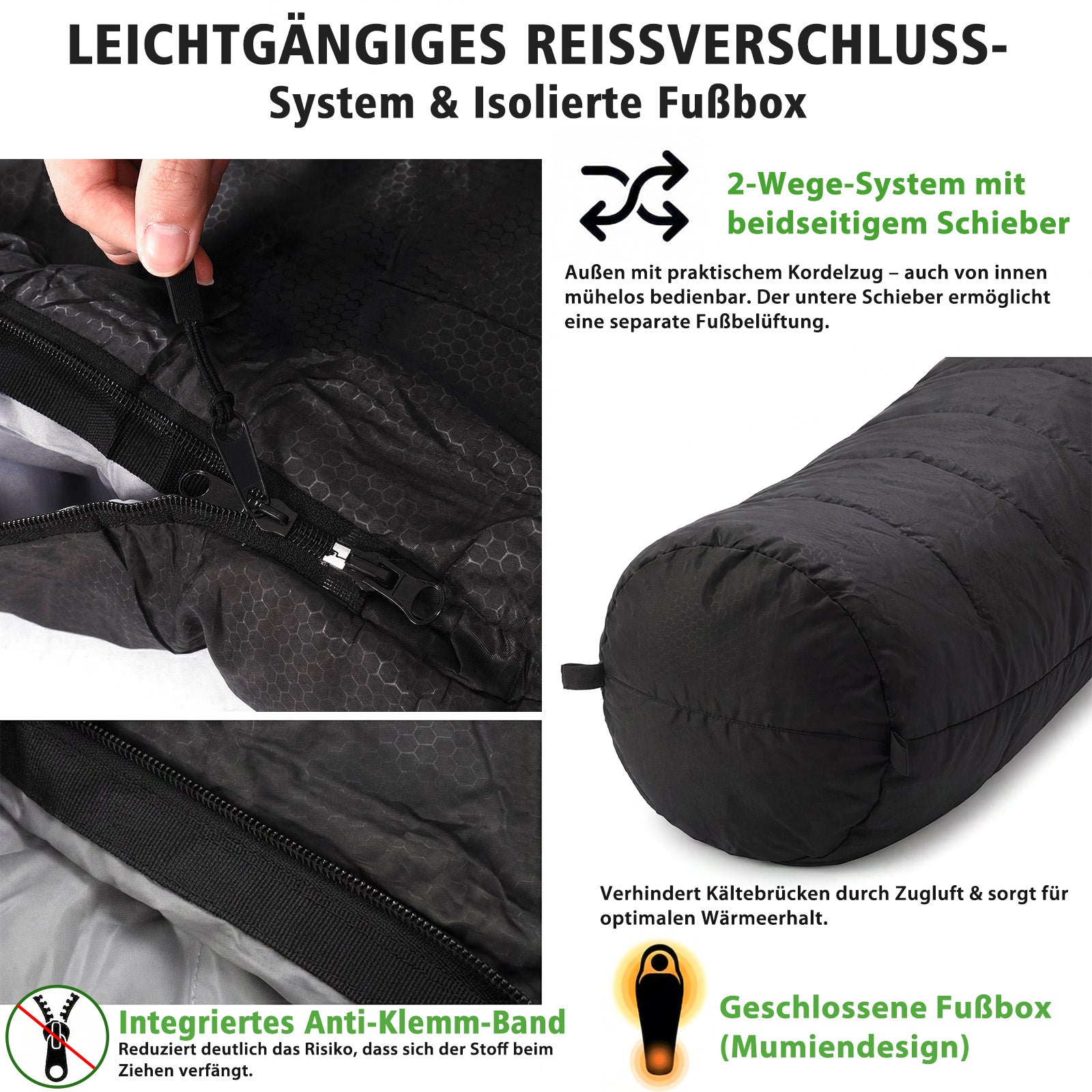 Sekey 4-Jahreszeiten Mumienschlafsack Erwachsene – 1,7 kg Schlafsack m – sekeymall
