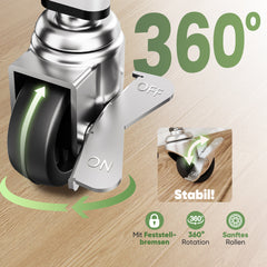 Sekey Serving Trolley with Wheels – Bar Trolley &amp; Kitchen Trolley with MDF Top, Wine Glass Holder, Hooks &amp; Drawer Basket, 360° Wheels, Handle, Rustproof – Black