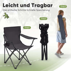 Sunula faltbarer Campingstuhl, ultraleicht, 1,65 kg, mit Getränkehalter, Tragetasche, kompakt klappbar, ideal für Camping, Garten und Ausflüge