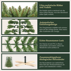 Salcar 180/210cm Künstlicher Weihnachtsbaum, Nordmanntanne, mit 560/760 Zweigen