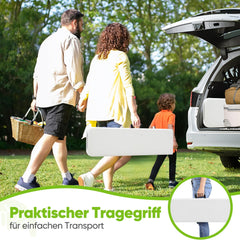 Sekey Klappbare Kunststoff-Bierbank 183 cm – Faltbare Gartenbank, bis 300 kg belastbar, wetterfest, ideal für Camping, Garten & Feste Sekey