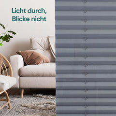 Sekey Plissee ohne Bohren Klemmfix – Lichtschutz & Sichtschutz für Fenster und Tür | Dunkelgrau