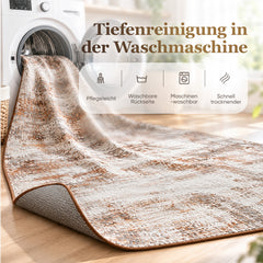 Sekey Waschbarer Kurzflor Teppich Vintage – Rutschfest & OEKO-TEX Zertifiziert