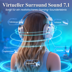 Fifine 3,5mm / USB Gaming Headset mit Mikrofon, 50mm Treiber, H9