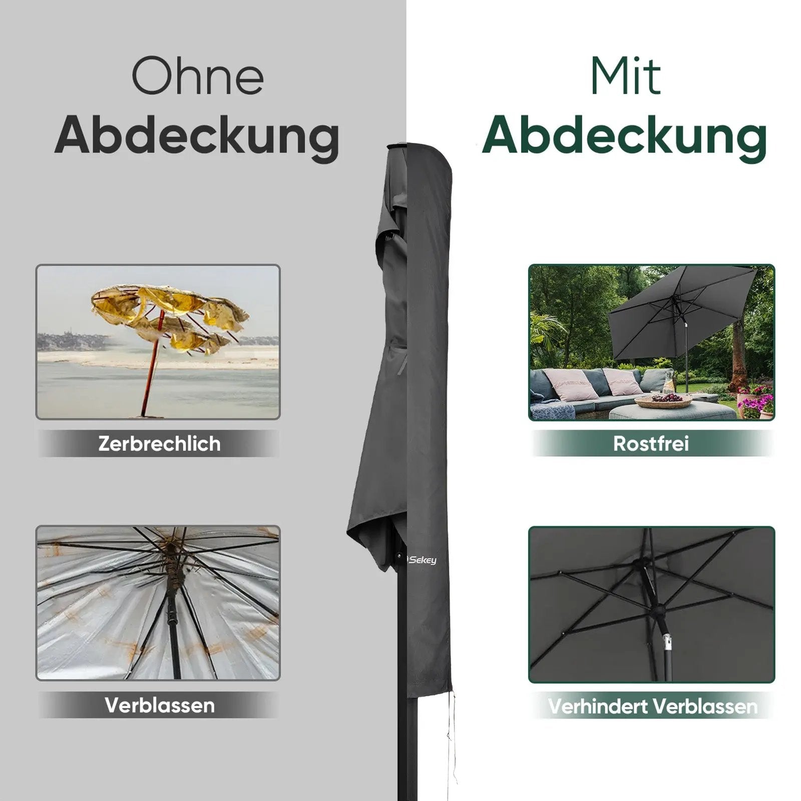aldi süd sonnensegel Sekey 175 x 30,5/36,5 cm Schutzhülle für 300 cm Sonnenschirm, aus – sekeymall