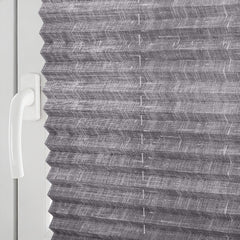 Sekey Plissee ohne Bohren, Lichtschutz Rollo Klemmfix aus Vliesstoff für Fenster & Türen,  in dunkelgrau