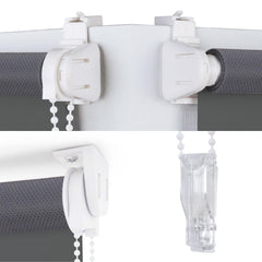 Sekey Verdunklungsrollo ohne Bohren, Klemmfix Seitenzugrollo aus Vliesstoff, 90 % Lichtundurchlässig, Grau