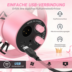 FIFINE Dynamisches XLR & USB Studio Mikrofon – Profi Podcast Mikrofon für PC, Mac, PS4/PS5, Streaming, Gaming & Aufnahmen mit Nierencharakteristik und DSP-Funktionen,K688