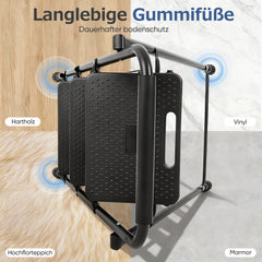 Sekey Klappbare Trittleiter 2/3/4 Stufen – Stahlrahmen, rutschfeste Trittflächen, TÜV & SGS geprüft, bis 150 kg belastbar, Schwarz