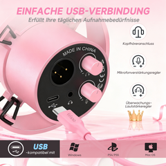 FIFINE Dynamisches XLR & USB Studio Mikrofon – Profi Podcast Mikrofon für PC, Mac, PS4/PS5, Streaming, Gaming & Aufnahmen mit Nierencharakteristik und DSP-Funktionen,K688