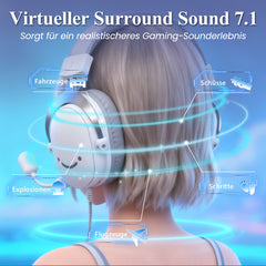 Fifine 3,5mm / USB Gaming Headset mit Mikrofon, 50mm Treiber, H9