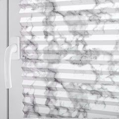 Sekey Plissee ohne Bohren – Lichtschutz Rollo Klemmfix aus Vliesstoff für Fenster & Türen, in grauer Marmoroptik