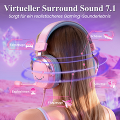 Fifine 3,5mm / USB Gaming Headset mit Mikrofon, 50mm Treiber, H9