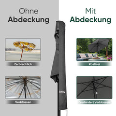 Sekey 190 x 30/50 cm protective cover for 350 cm parasol, made of polyester fabric