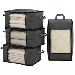 Salcar Unterbett-Aufbewahrungsboxen – 60L & 90L Set für Kleidung, Bettwäsche und saisonale Textilien, Staub- und Feuchtigkeitsschutz