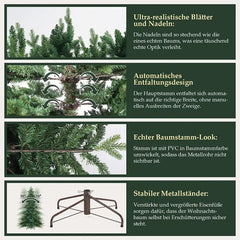 Salcar 180/210cm Künstlicher Weihnachtsbaum, mit 115/143 PE-Zweigen und 850/1332 PVC-Zweigen Salcar
