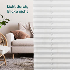 Sekey Plissee ohne Bohren Klemmfix – Lichtschutz & Sichtschutz für Fenster und Tür | Weiß