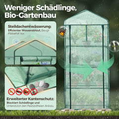 Sekey Mini Greenhouse for Tomatoes with 4 Levels – Compact Foil Greenhouse for Balcony &amp; Garden, Stable &amp; Space-Saving (160×70×50 cm)