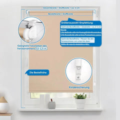 Sekey Verdunkelungsrollo, doppelseitig gleichfarbig und ohne Bohren, Braun Sekey