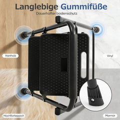 Sekey Klappbare Trittleiter 2/3/4 Stufen – Stahlrahmen, rutschfeste Trittflächen, TÜV & SGS geprüft, bis 150 kg belastbar, Schwarz