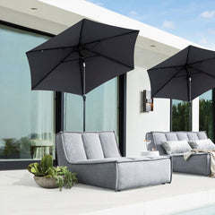 Sekey 270 cm aluminum parasol with crank, sun protection UV50+