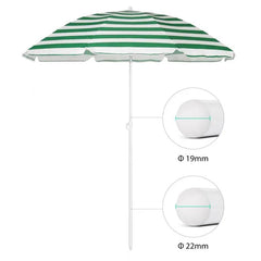 Sekey ∅ 160 cm Strandschirm mit Schutzhülle, Sonnenschutz UV25+ Sekey