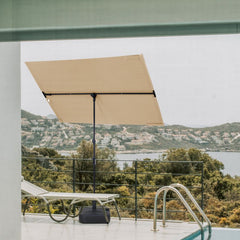 Sekey 180 x 130 cm balcony umbrella rectangular, individually adjustable, sun protection UV50+