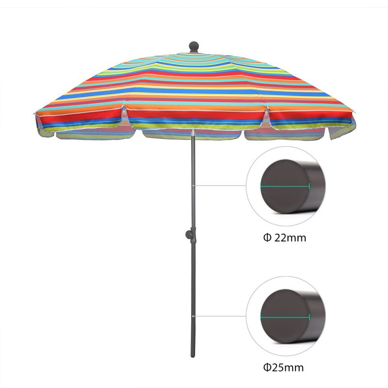 Sekey ∅ 200 cm parasol with valance, sun protection UV25+