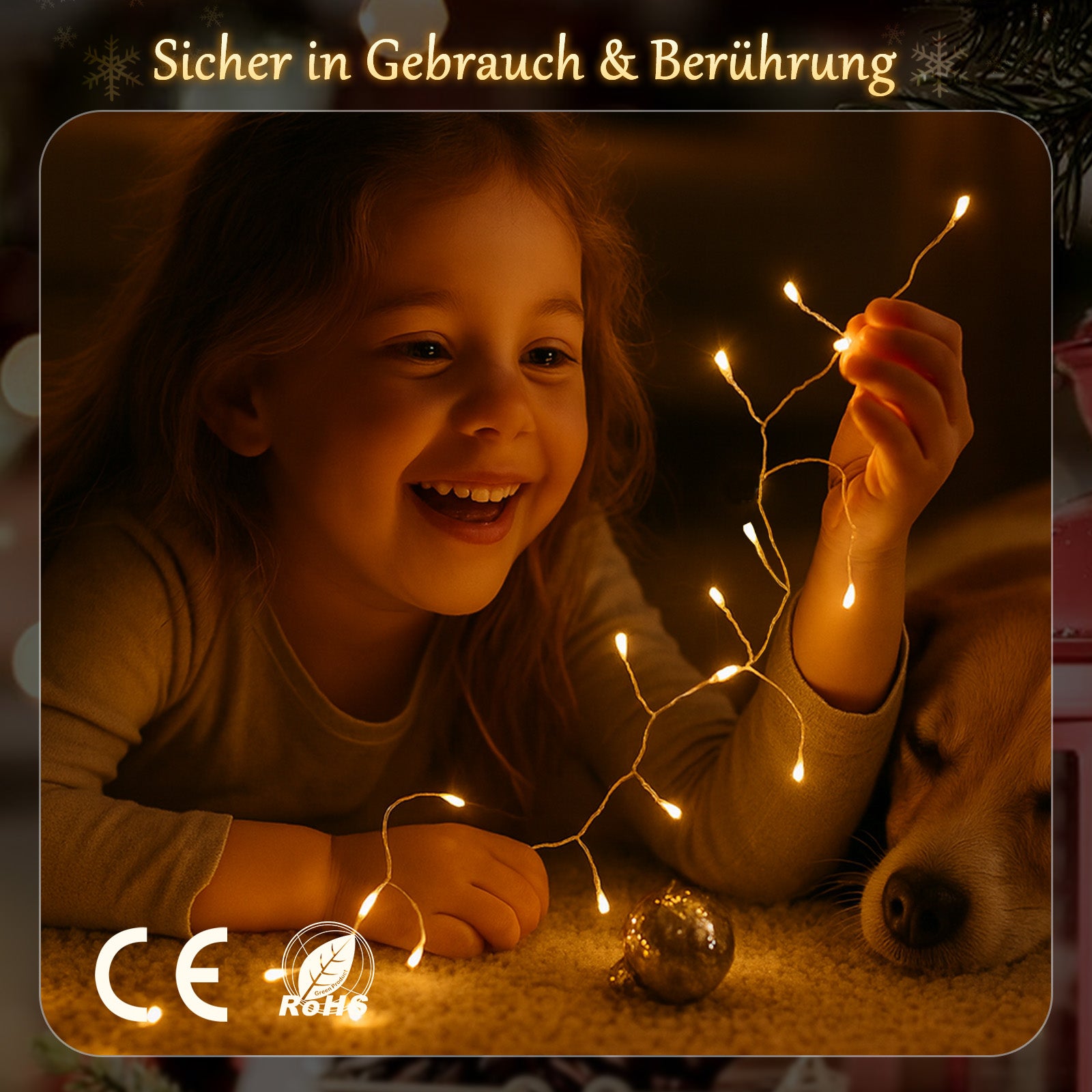 SALCAR LED-Lichtervorhang 300er Eisregen 3x1 m, 8 Modi & Timer, Warmweiß, IP44, Innen- & Außenbeleuchtung für Weihnachten & Party
