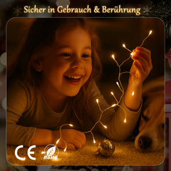 Salcar LED-Lichtervorhang 300er Eisregen 3x1 m, 8 Modi & Timer, Warmweiß, IP44, Innen- & Außenbeleuchtung für Weihnachten & Party