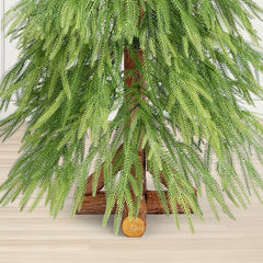 Salcar Artificial Christmas Tree with Wooden Stand – 100% PE, soft green &amp; lifelike – 120 cm / 150 cm, easy to care for &amp; stable