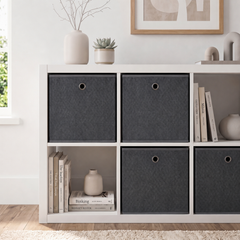 Sekey 6er Set Aufbewahrungsboxen 30 × 30 × 30 cm – Faltbare Stoffboxen mit Griff für Regal & Schrank