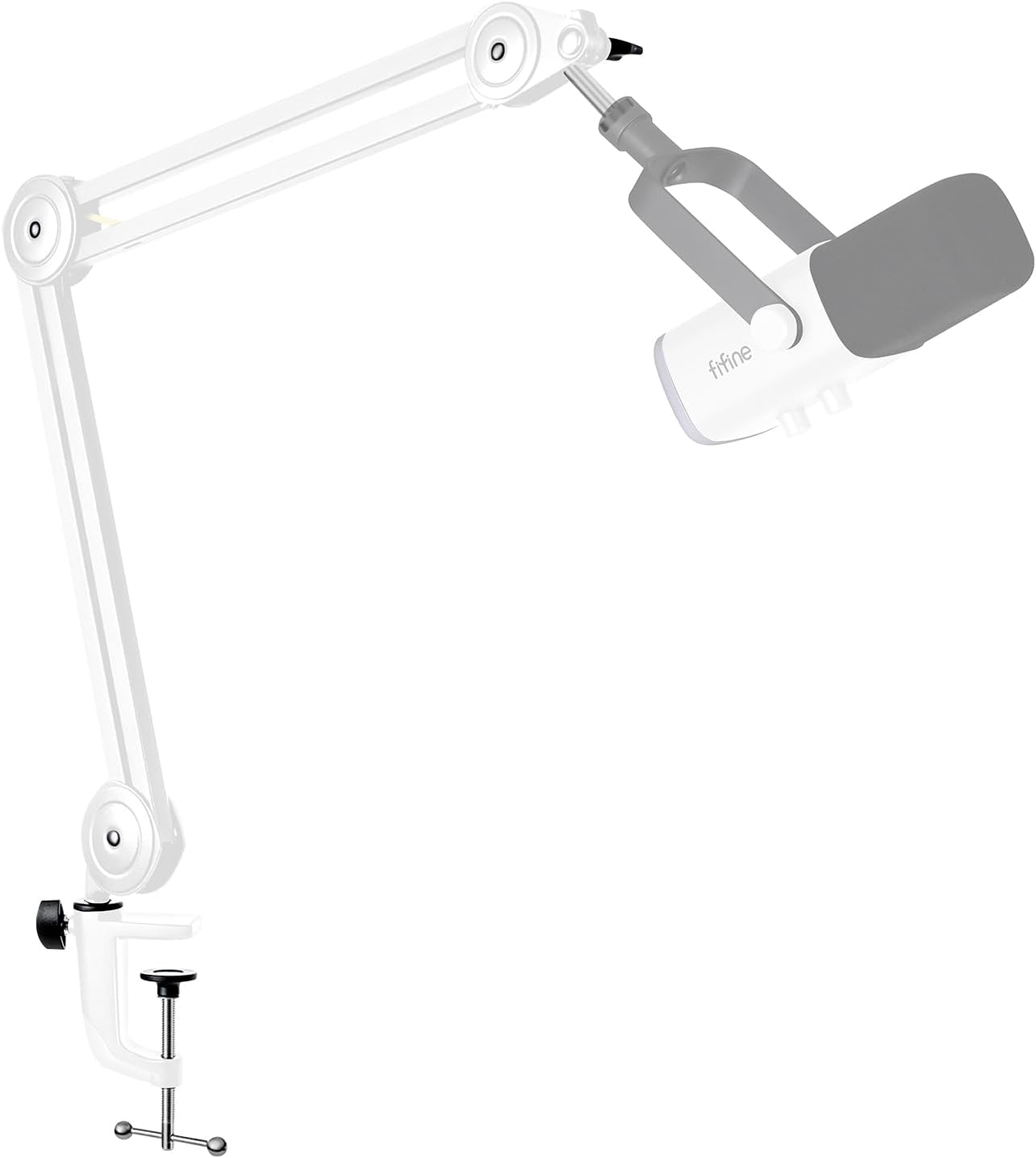 FIFINE 2 kg Mikrofon Arm mit Mikrofonclip, 3/8" bis 5/8" Adapter, BM63