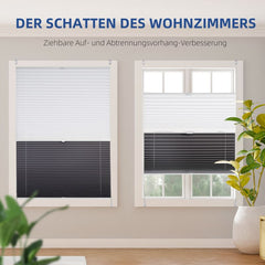 Sekey pleated blind Day+Night without drilling, 100% blackout, single colour